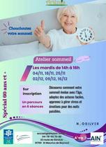 Spécial 60 ans et +: ateliers CARSAT « le sommeil » avec Artémis_Saint-Maurice-de-Beynost