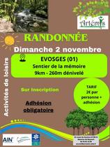 Randonnée pédestre à Evosges (01) avec Artémis_Saint-Maurice-de-Beynost